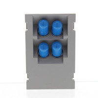 Leviton 41293-PFG Gray Quad Duplex FC 45� 3-Unit High MOS Phosphor Bronze Sleeve