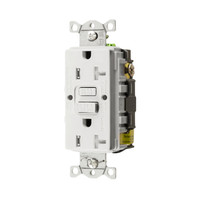 Hubbell White Self-Testing Tamper Resistant GFCI Receptacle 20A GFTRST20W