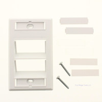 Wiremold AC-SAP-WH White 1-Gang Angled Cover without Icons for Activate Systems