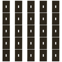 25 Hubbell Brown P1 1-Gang Nylon Standard Toggle Switch Mount Wallplates