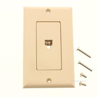 Philmore Ivory Designer Ivory 4-Wire Telephone Wall Jack Cover Plate 75-4040