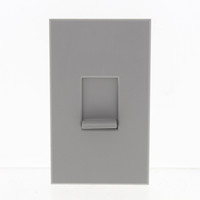 Lutron Matte Gray Faceplate NOVA T Architectural Wallplate 1-Gang NT-S-NFB-GR
