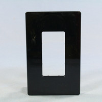Cooper Black Decorator 1-Gang Screwless Mid-Size Wallplate GFI GFCI Nylon Cover PJS26BK
