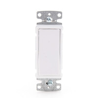 Hubbell tradeSELECT White Decorator Quiet Rocker 3-Way Wall Light Switch 15A 120/277V RSD315W