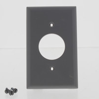 Eagle Gray 1-Gang 1.406" Single Receptacle Outlet Cover Nylon Wallplate 5131GY