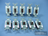 10 Leviton Brown COMMERCIAL GRADE Toggle Wall Light Switches 20A CS120-2