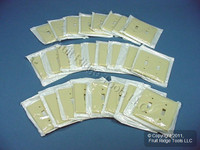 25 Leviton Ivory 2-Gang Toggle Switch Cover Wallplate Plastic Switchplates 86009