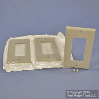 3 Leviton Gray UNBREAKABLE Decora Wallplates GFCI GFI Nylon Cover 80401-NGY