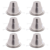 6 Lithonia Lighting 5" Nickel Open Narrow Flange Recessed Finishing Trim 5O2BN