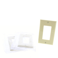 3 New Leviton Ivory Decora UNBREAKABLE Wallplates Nylon Covers GFCI GFI 80401-NI