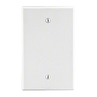 Hubbell White 1-Gang Blank Unbreakable Nylon Cover Wallplate Box Mount P13W