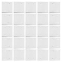 25pk Hubbell White 2-Gang Blank Box Mount Unbreakable Cover Nylon Wallplate P23W