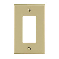 Hubbell Ivory 1G Decorator GFCI Rocker Switch Cover Unbreakable Wallplate P26I