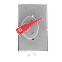 Cooper Gray Flush Vertical Mount Single Toggle Switch Weatherproof Cover S2983