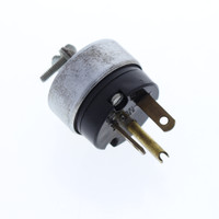 Leviton #5444 Blemished Pitted Armored Black Straight Blade Plug 6-20P 20A 125V