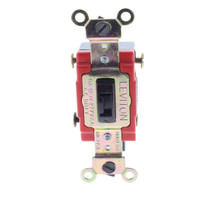 Leviton 55334 Brown 4-Way Tamper Proof Locking Flush Toggle Switch 20A 120/277V