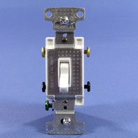 Hubbell White 4-Way Framed Toggle Wall Light Switch Residential 15A 120V RS415W