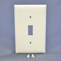 Hubbell White Unbreakable Nylon Toggle Switch Cover Wall Plate Switchplate P1W