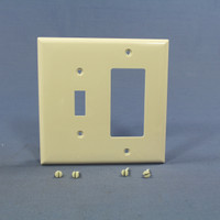 Cooper Mid-Size Light Almond NYLON Toggle Switch Decorator GFCI Outlet Receptacle Wallplate PJ126LA