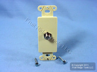 Eagle 1-Gang Ivory Coaxial F-Type Cable TV Jack Decorator Wallplate Insert 2162V