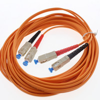Leviton SCD62-5M Orange 5M 5-Meter Fiber Optic Multi-Mode Connector Cable Wire