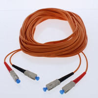 Leviton SCD62-15M Orange 15-Meter Fiber Optic MM Multi-Mode Connector Cable Wire
