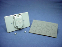 Leviton Gray Weather Resistant Receptacle Cover Outdoor Outlet Wall Plate 4925-2