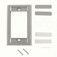 Wiremold by Interlink AC-SFP-GY Gray 1-Gang Faceplate without Icons for Activate