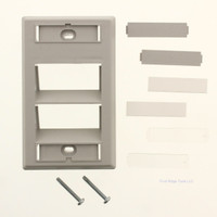 Wiremold AC-SAP-GY Gray 1-Gang Angled Faceplate Cover without Icons for Activate