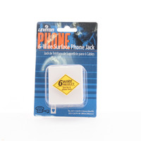 Leviton White Surface Mount Quick Connect 6-Wire Phone Jack Telephone C2679-W