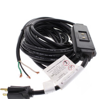 Leviton 36591 Black 37ft Cord Connected GFCI Automatic Reset 12AWG SJTW 20A 125V