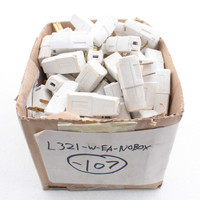 107pk Leviton White Blemished Side Mount EZ-Wire Plug 2-Prong 15A 1-15 Non-Polarized 321-W