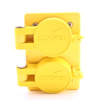 Eaton Yellow Watertight Duplex Locking Receptacle Flid Lid L7-15R 15A 277V 65W34DPLX