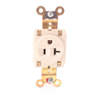 Hubbell Ivory Straight Blade Receptacle Outlet NEMA 5-20R 20A 125V HBL5361-I
