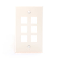 5 Leviton Quickport 6pt Wallplates 40806-ACP