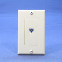 Leviton White Decora Phone Jack Wall Plate Telephone C2449-W