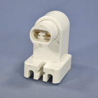 Leviton White High Output T8 T12 Fluorescent Lamp Holder T-8 T-12 HO VHO Light Socket Horizontal Plunger End 464