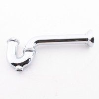 Keeney Semi Cast P-Trap 17ga 1-1/4" x 1-1/2" w/ Flange 11-3/4" Length Slip-Joint