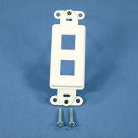 Leviton White 2-Port Decora Quickport Insert Platform Wallplate Cover 41642-W