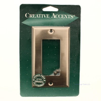 Creative Accents/Jackson Deerfield 9AB117 1-Gang Decorator GFCI Rocker Switch Wallplate, Steel Cover with Brushed Antique Brass Plated Finish