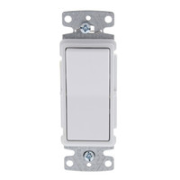 Hubbell White Decorator Rocker Wall Light Switch Single Pole 15A RSD115W