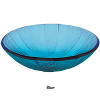 Decolav 17" Blue Pinwheel Artistic Non-Tempered Glass Vanity Vessel Sink Bowl
