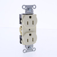 Hubbell/Bryant Almond COMMERCIAL Outlet Duplex Receptacle 15A  5-15R CBRS15AL