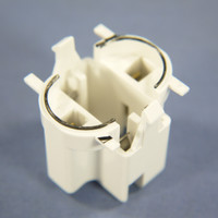 Leviton Compact Fluorescent Lamp Holder CFL Light Socket 13W 2-Pin GX23 GX23-2 Base Vertical Top Snap-In Mount 26720-300