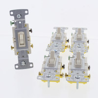 5-pack Hubbell Lt Almond Framed Toggle Light Switch 3-way Residential 15A 120V RS315LA