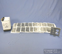20 Leviton 2-Gang Switch Plate Receptacle Outlet Covers Stainless Steel Wallplates 84005