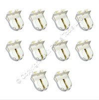 10 Leviton Fluorescent Lamp Holders Light Socket T8 Bi-Pin G13 Base Shunted