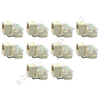 10 Cooper Aspire Desert Sand Cat5e Snap-In Modular Jacks 110 Style 8-Position