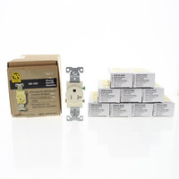 10 New Cooper Almond TAMPER RESISTANT Single Outlet Receptacle 5-20 20A TR1877A