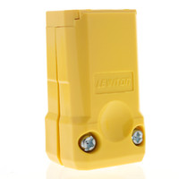 3 Leviton Python INDUSTRIAL Straight Blade Connectors NEMA 6-15R 6-15 15A 250V 15659-VY